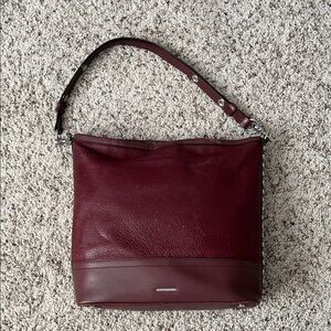 Rebecca Minkoff Leather Bucket Bag. Maroon Burgundy
